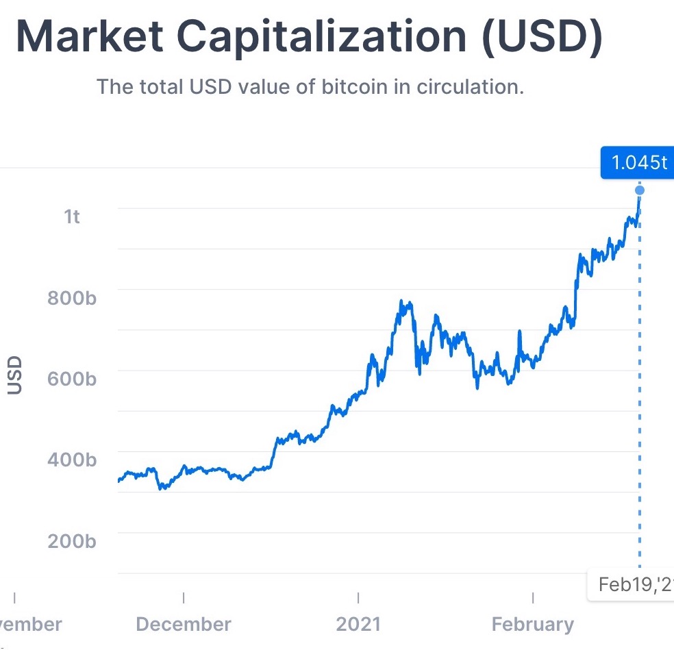 Marktkapitalisatie Bitcoin 